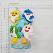 Load image into Gallery viewer, Shark themed candle #8 for cake top