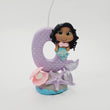 Load image into Gallery viewer, Mermaid Shelby themed candle #0 for cake top
