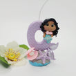 Load image into Gallery viewer, Mermaid Shelby themed candle #0 for cake top