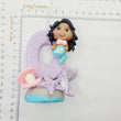 Load image into Gallery viewer, Mermaid Shelby themed candle #0 for cake top