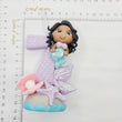 Load image into Gallery viewer, Mermaid Shelby themed candle #7 for cake top