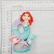 Load image into Gallery viewer, Mermaid themed candle #0 for cake top