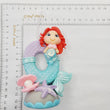 Load image into Gallery viewer, Mermaid themed candle #0 for cake top