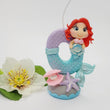 Load image into Gallery viewer, Mermaid themed candle #0 for cake top