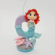 Load image into Gallery viewer, Mermaid themed candle #0 for cake top