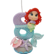 Load image into Gallery viewer, Mermaid themed candle #8 for cake top
