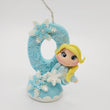 Load image into Gallery viewer, Blond Princess themed candle #0 for cake top