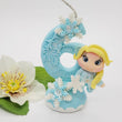 Load image into Gallery viewer, Blond Princess themed candle #6 for cake top