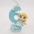 Load image into Gallery viewer, Blond Princess themed candle #6 for cake top
