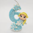Load image into Gallery viewer, Blond Princess themed candle #6 for cake top