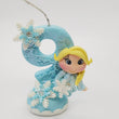 Load image into Gallery viewer, Blond Princess themed candle #9 for cake top