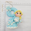 Load image into Gallery viewer, Blond Princess themed candle #9 for cake top