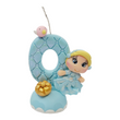 Load image into Gallery viewer, Cinderella themed candle #0 for cake top