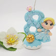 Load image into Gallery viewer, Cinderella themed candle #8 for cake top