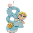 Load image into Gallery viewer, Cinderella themed candle #8 for cake top
