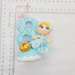 Load image into Gallery viewer, Cinderella themed candle #8 for cake top