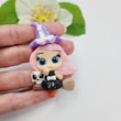 Load image into Gallery viewer, 580 Witch Belladonna Clay Doll for Bow-Center, Jewelry Charms, Accessories, and More