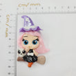 Load image into Gallery viewer, 580 Witch Belladonna Clay Doll for Bow-Center, Jewelry Charms, Accessories, and More