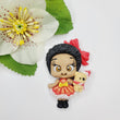 Load image into Gallery viewer, 556 Theodora Xmas Clay Doll for Bow-Center, Jewelry Charms, Accessories, and More