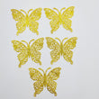 Load image into Gallery viewer, Gold Glitter E.V.A. Foam Wings/Butterflies for Crafts #16 – Set of 5 (3") – DIY Decorations