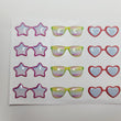 Load image into Gallery viewer, Adhesive Resin Summer Eye-Glasses for Clays V.A 20 Pairs (SM -P) 3.0 CM -Multicolor