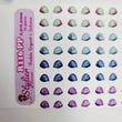 Load image into Gallery viewer, Adhesive Resin Eyeshadows for Clays Multicolor STY R116 (X-SM - PP) 72Pairs