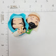 Load image into Gallery viewer, 596 Xmas Crib Figures Clay Doll for Bow-Center, Jewelry Charms, Accessories, and More