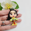 Load image into Gallery viewer, Mulan #421 Clay Doll for Bow-Center, Jewelry Charms, Accessories, and More