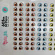 Load image into Gallery viewer, Adhesive Resin Eyes for Clays Multicolor KKA 605NA - 50 Pairs(P) (Small)