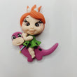 Load image into Gallery viewer, Peebles & Dino 4 #450 Clay Doll for Bow-Center, Jewelry Charms, Accessories, and More