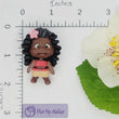 Load image into Gallery viewer, 416 Moanna Red Clay Doll for Bow-Center, Jewelry Charms, Accessories, and More