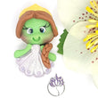 Load image into Gallery viewer, Green Princess 1 #234 Clay Doll for Bow-Center, Jewelry Charms, Accessories, and More
