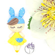 Load image into Gallery viewer, 375 MeToo Bunny Yellow Clay Doll for Bow-Center, Jewelry Charms, Accessories, and More