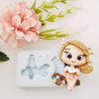 Load image into Gallery viewer, Girl & tree trunk silicone mold AJ #39