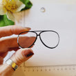 Load image into Gallery viewer, Adhesive Resin Eye Glasses for Clays MNC 524 AVIATOR 7cm 8Units