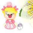 Load image into Gallery viewer, 033 Apple Clown Clay Doll for Bow-Center, Jewelry Charms, Accessories, and More