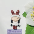 Load image into Gallery viewer, 380 MeToo Winter Bunny Clay Doll for Bow-Center, Jewelry Charms, Accessories, and More