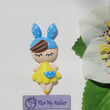 Load image into Gallery viewer, 375 MeToo Bunny Yellow Clay Doll for Bow-Center, Jewelry Charms, Accessories, and More