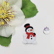Load image into Gallery viewer, Snow Man Double Acrylic Apliques