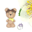 Load image into Gallery viewer, 550 Teddy The Pilot Bear Clay Doll for Bow-Center, Jewelry Charms, Accessories, and More