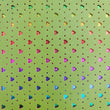 Load image into Gallery viewer, Punch Leather Hearts - Lime Rainbow Faux Leather Printed Vinyl Sheet