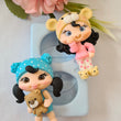 Load image into Gallery viewer, Winter cute heads silicone mold AJ #51