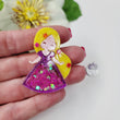 Load image into Gallery viewer, Rapunzel Glitter Double Acrylic Apliques