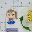 Load image into Gallery viewer, 099 Cap America Super Girl Clay Doll for Bow-Center, Jewelry Charms, Accessories, and More