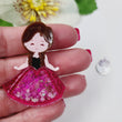 Load image into Gallery viewer, Anna Glitter Double Acrylic Apliques