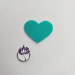 Load image into Gallery viewer, Green Heart Acrylic Appliques