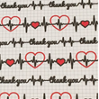 Load image into Gallery viewer, Heartbeat - EKG Thank You Heartbeat Faux Leather Printed Vinyl Sheet