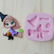 Load image into Gallery viewer, MA 799 Witch on the Broom #2 Silicone Mold