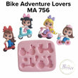 Load image into Gallery viewer, MA 756 Bike Adventure Lovers Silicone Mold