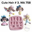 Load image into Gallery viewer, Cute Hair #3 Silicone Mold MA 758